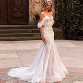 Sexy Off The Shoulder Mermaid Vestidos De Novia Appliques Vestido De Noiva Sweetheart Wedding Dresses Lace Robe De Mariée