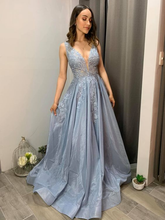 Robe de soirée élégante à col en V et coupe trapèze, modèle Y6456