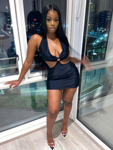 Vestido sexy de fiesta con escote halter Y2195