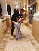 Robe de soirée chic sans manches, robe de fête tendance Y5698