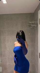 Vestido corto de fiesta sin tirantes azul real, vestido sexy azul real Y2501