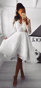 Vestidos cortos de corte A con escote en V, vestidos de graduación baratos, vestidos formales para mujer Y989