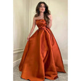 A-Line Classic & Timeless Off-Shoulder Sleeveless Ruched Formal Party Prom Dress