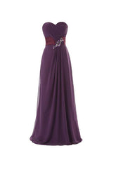 A-Line Sweetheart Floor-length Bridesmaid/Prom Dress With Ruffles BD020