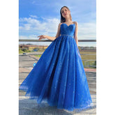 Vestido de fiesta formal de noche sin mangas, corte en A, escote corazón, cinturón de lentejuelas, sin mangas