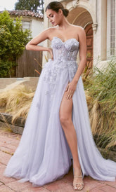 Strapless Embellished Classic Prom Gown