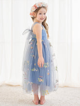 A-line Tulle Ankle-length Blue Dress (2003227598)