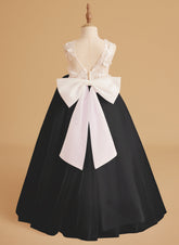 Dream Princess Sleeveless Detachable Train Flower Girl Dress