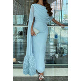 Vestido elegante y moderno de corte tubo/columna, sin mangas, para fiesta de noche o graduación