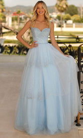 Sweetheart Tiered Evening Gown