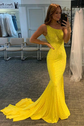 Beaded Mermaid Prom Dress