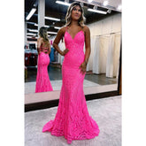 Vestido de fiesta de sirena con apliques de lentejuelas y escote en V sexy y purpurina