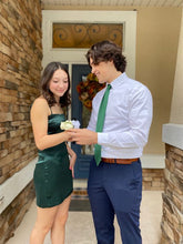 Robe de bal courte moulante verte Y1604