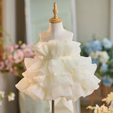 Tulle Knee-length 1st Birthday Baby Girl Dress