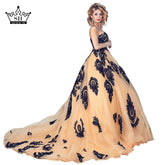 Long Train Embroidery Wedding Dress Bridal Gown Custom Size Robe Real Picture