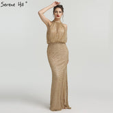 Mermaid Evening Dresses Beading Pearls Glitter Evening Gown LA6460