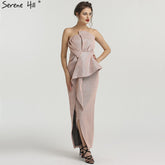 On Sale No Return No Refund Sale Asymmetrical Evening Dress Sleeveless Evening Gowns QA8020