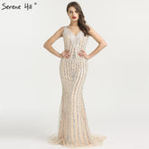 On Sale No Return No Refund Luxury Sparkle Sleeveless Mermaid Evening Dresses Evening Gowns LA6357