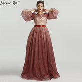 En solde, aucun retour, aucun remboursement, soldes, robes de soirée en cristal de diamant, broderie de perles, mode, robes de soirée sexy LA6515