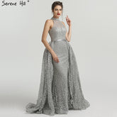 O-Neck Crysta Fashion Tulle Evening Gowns LA6279
