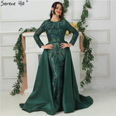 Green Luxury Mermaid Evening Dress Evening Gowns LA6613