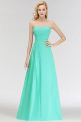 Sweetheart Strapless Floor Length Ruffles Top Bridesmaid Dress