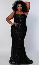 Sequined Scoop Formal Gown