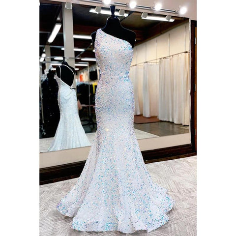 Robe de bal bordeaux à paillettes, asymétrique et unique