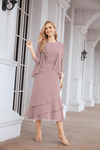 Sunnderly Two-Piece A-line Mother of The Bride Dress Formal Party Gown Dress SY28072