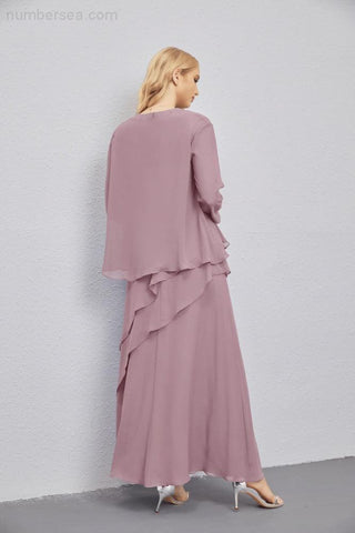 Mother of Bride Dresses with Open Front Lightweight Cardigan Formal Prom Gown  28081