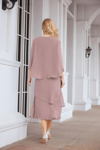 Sunnderly Two-Piece A-line Mother of The Bride Dress Formal Party Gown Dress SY28072