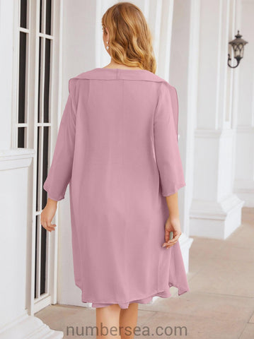 Sunnderly Mother of The Bride Dresses Prom Dress Casual Pleated Dress  SY28065