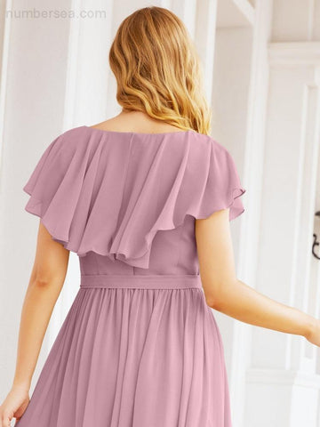 Robes de demoiselle d'honneur à manches flottantes, robes de soirée formelles, robes de bal 28044 