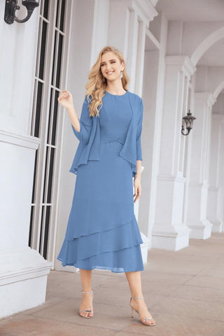 Sunnderly Two-Piece A-line Mother of The Bride Dress Formal Party Gown Dress SY28072