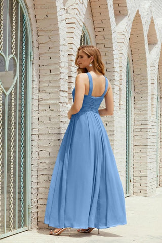 Vestidos de dama de honor con cuello halter, vestido formal de cóctel o de fiesta 28015 