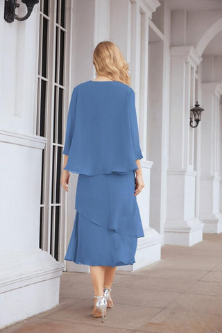 Sunnderly Two-Piece A-line Mother of The Bride Dress Formal Party Gown Dress SY28072