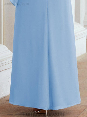 Vestido largo de fiesta formal Sunderly para la madre de la novia con capa de volantes SY28026