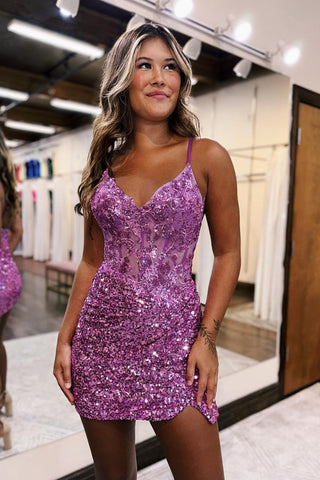 Robe de bal moulante à paillettes et sequins, bretelles spaghetti