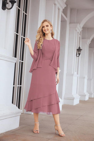 Sunnderly Two-Piece A-line Mother of The Bride Dress Formal Party Gown Dress SY28072