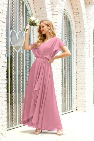 Robe de soirée longue Baoleely pour mère de la mariée, grande taille, col en V, longueur au sol, pour invitée de mariage, 28020