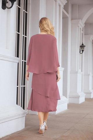 Sunnderly Two-Piece A-line Mother of The Bride Dress Formal Party Gown Dress SY28072