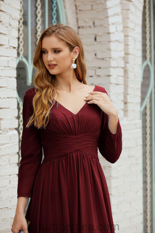 Robe de demoiselle d'honneur Baoleely en mousseline de soie, robe de soirée formelle, 28016