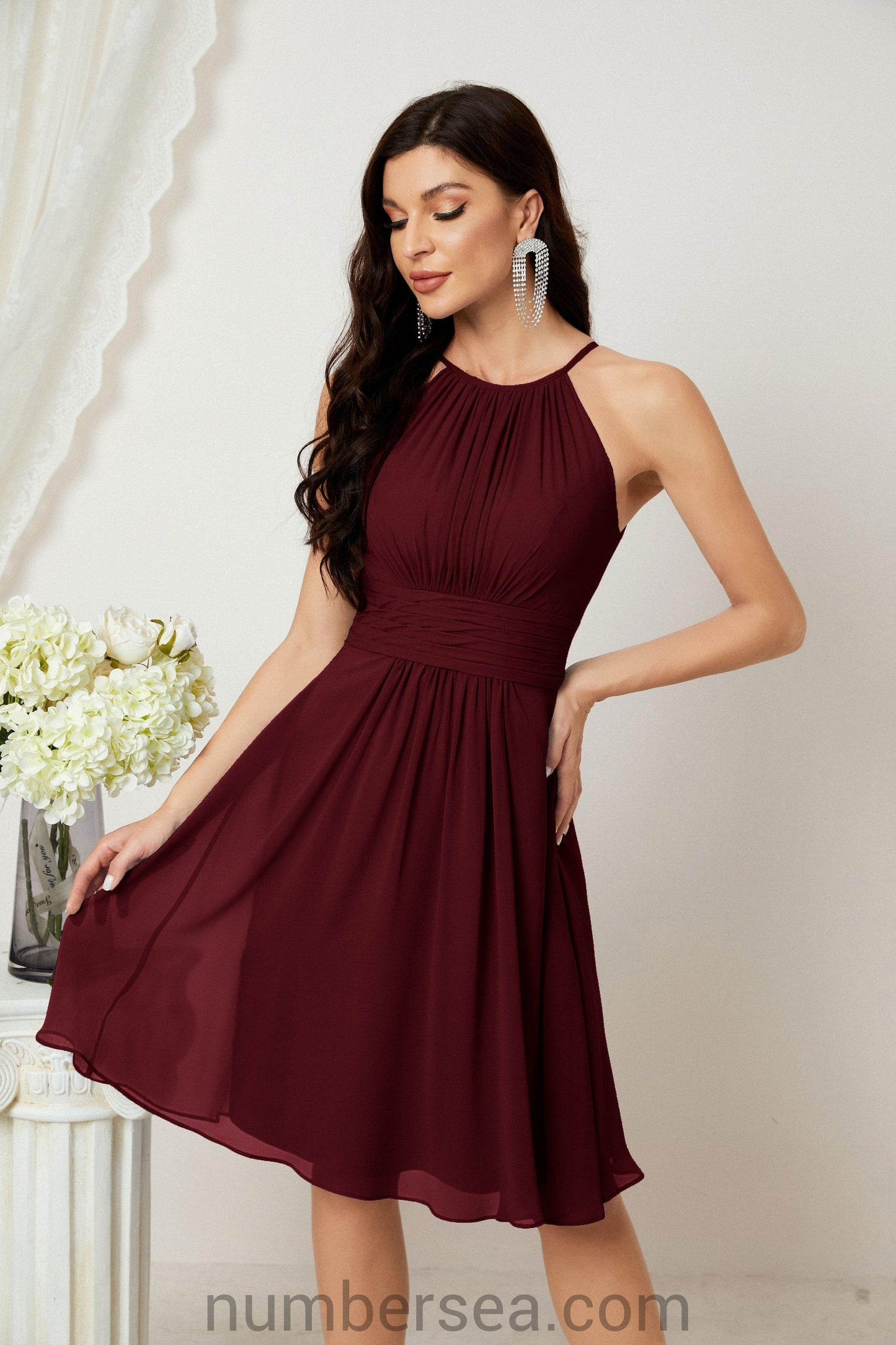 Halter Homecoming Dresses Formal Evening Party Cocktail Dress 28011