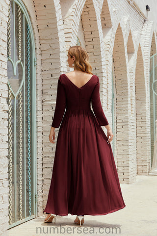 Robe de demoiselle d'honneur Baoleely en mousseline de soie, robe de soirée formelle, 28016