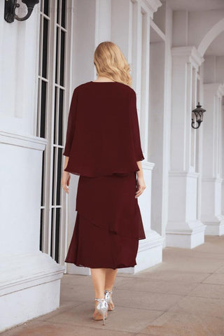 Sunnderly Two-Piece A-line Mother of The Bride Dress Formal Party Gown Dress SY28072