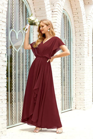 Robe de soirée longue Baoleely pour mère de la mariée, grande taille, col en V, longueur au sol, pour invitée de mariage, 28020