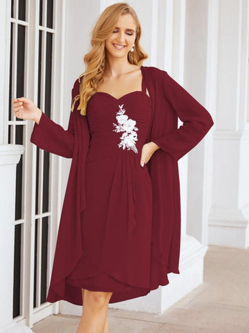 Sunnderly Mother of The Bride Groom Dresses Lace Appliques for Wedding Guest SY28066