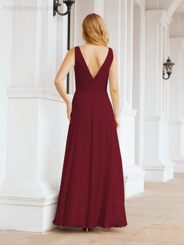 Baoleely Bridesmaid Dresses for Wedding Ruffles Long Formal Prom Gowns 28039