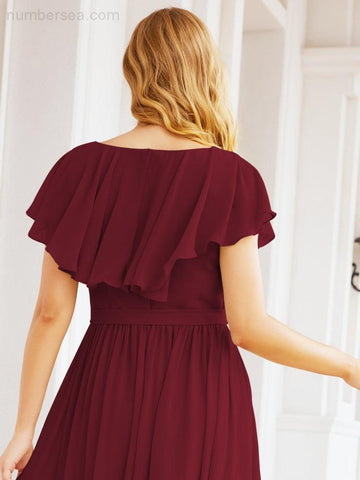 Robes de demoiselle d'honneur à manches flottantes, robes de soirée formelles, robes de bal 28044 