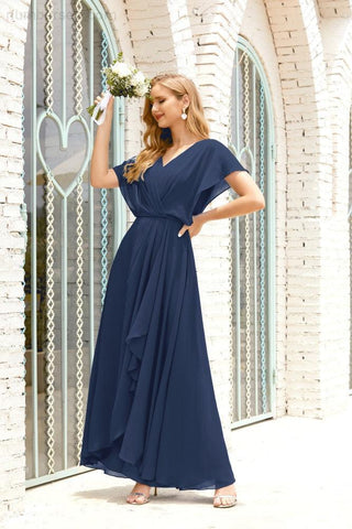 Robe de soirée longue Baoleely pour mère de la mariée, grande taille, col en V, longueur au sol, pour invitée de mariage, 28020